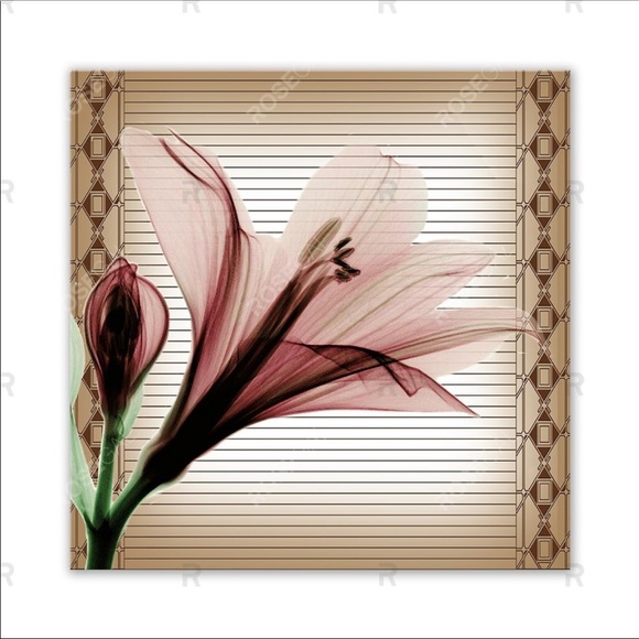 🏠• GORGEOUS 3pc Floral Canvas/Fabric Wall Art - Picture 7 of 7